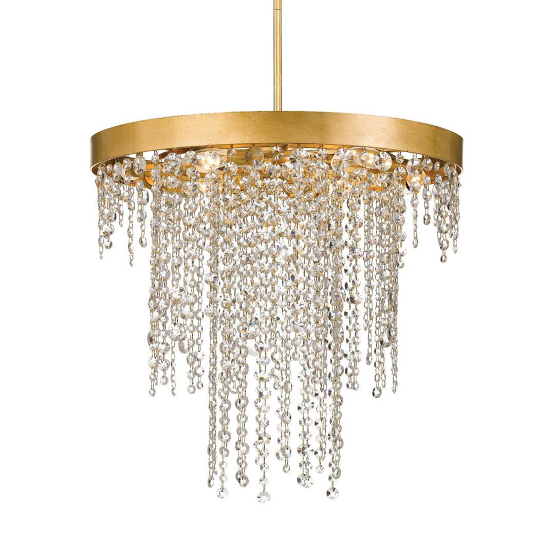 Crystorama Winham 6 Light Antique Gold Crystal Chandelier