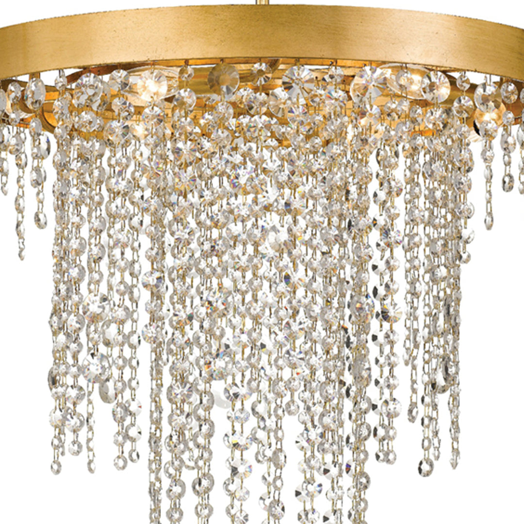 Crystorama Winham 6 Light Antique Gold Crystal Chandelier