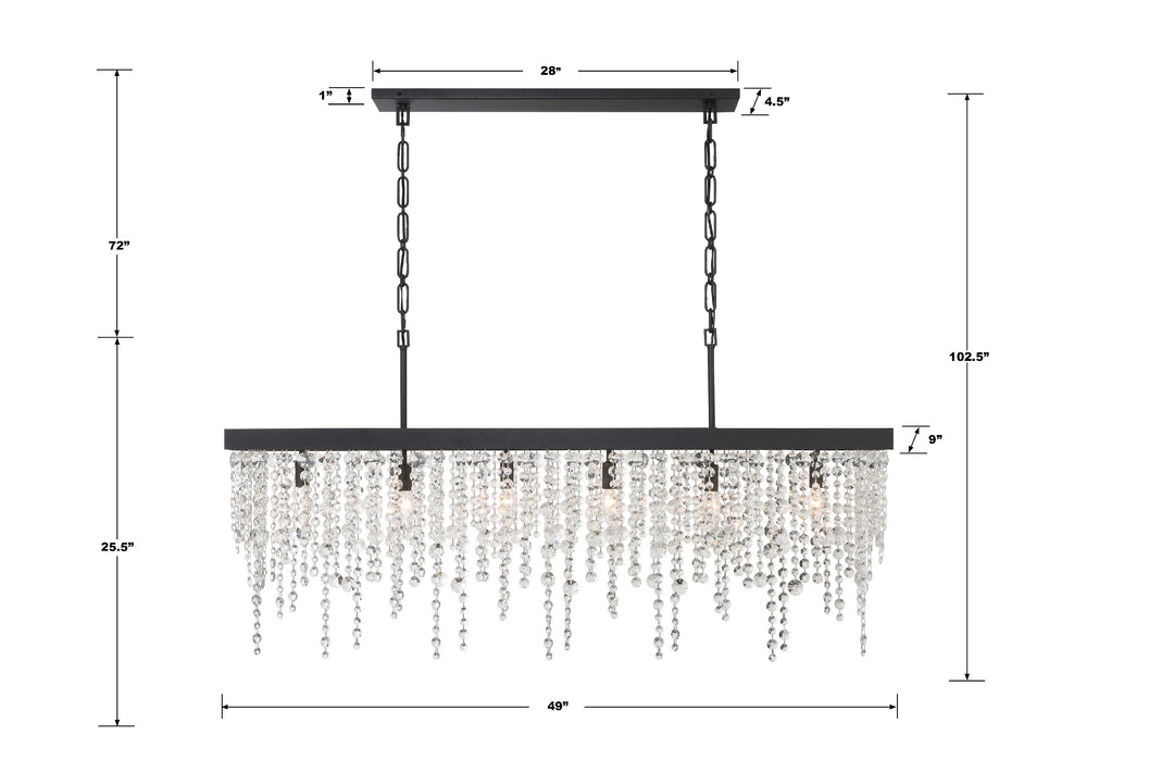 Crystorama Winham 6 Light Antique Gold Chandelier