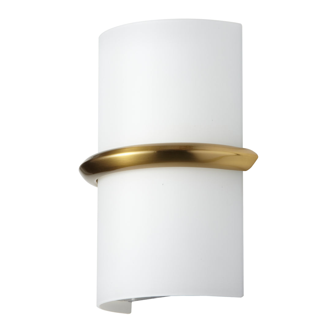 Dainolite 14W Wall Sconce, Aged Brass w/ Opal Glass