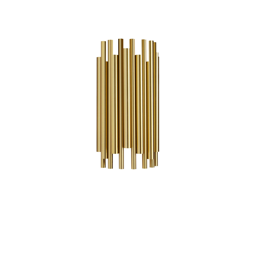 Dainolite 2 Light Halogen Wall Lamp, Aged Brass