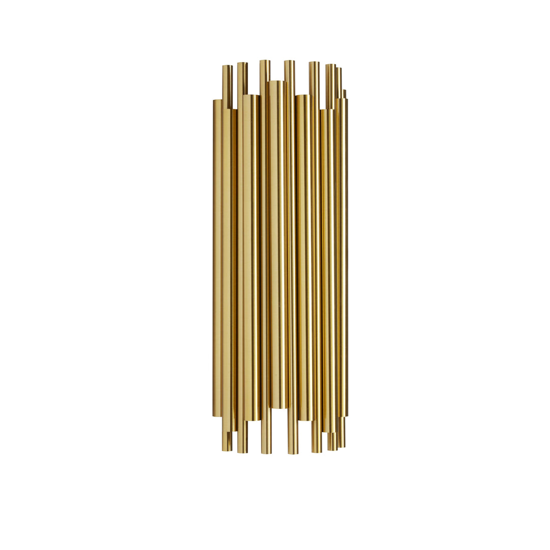 Dainolite 2 Light Halogen Wall Lamp, Aged Brass