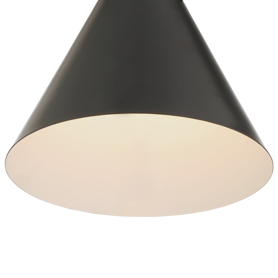 Crystorama Xavier 1 Light Matte Black Mini Pendant