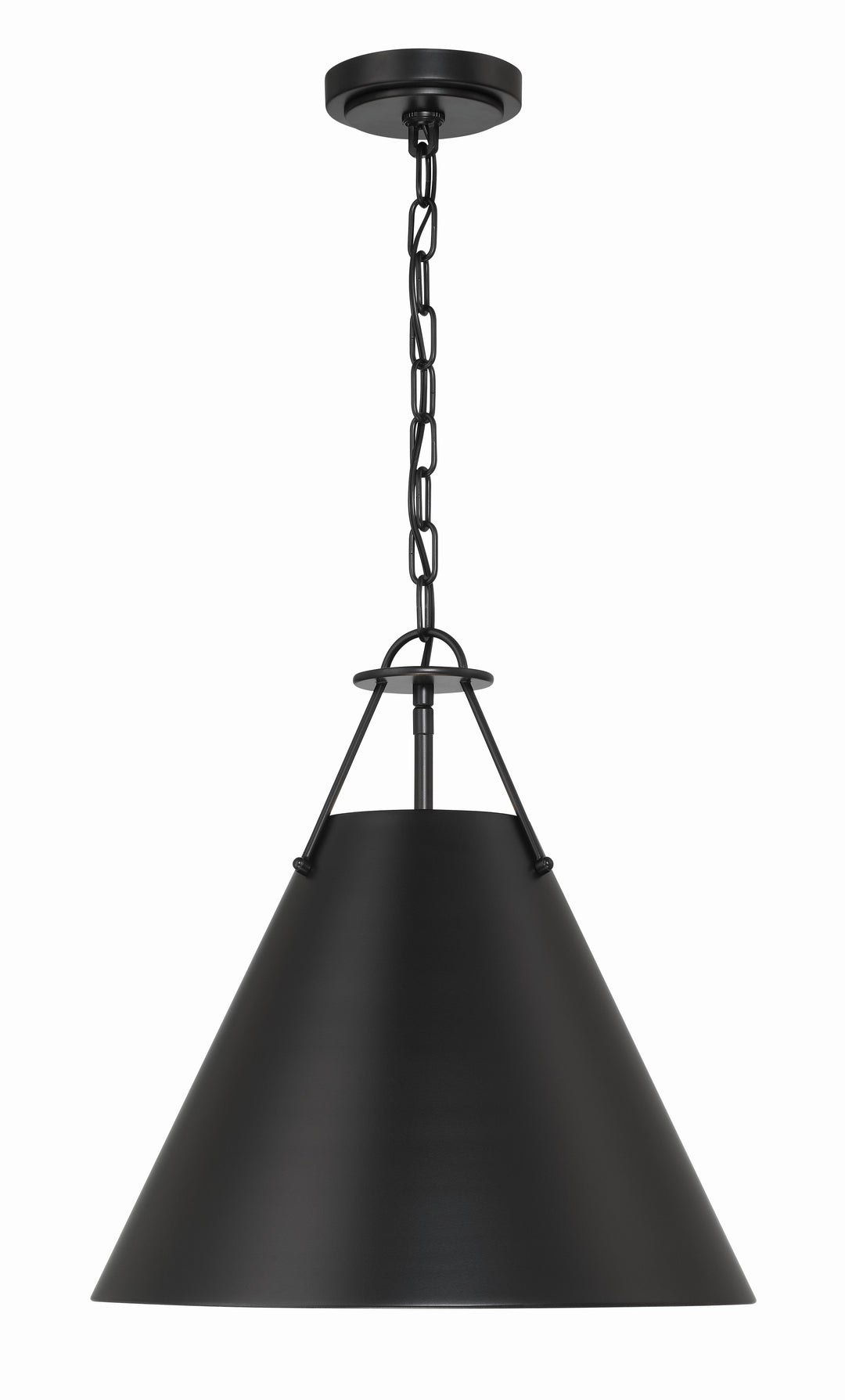 Crystorama Xavier 3 Light Matte Black Pendant