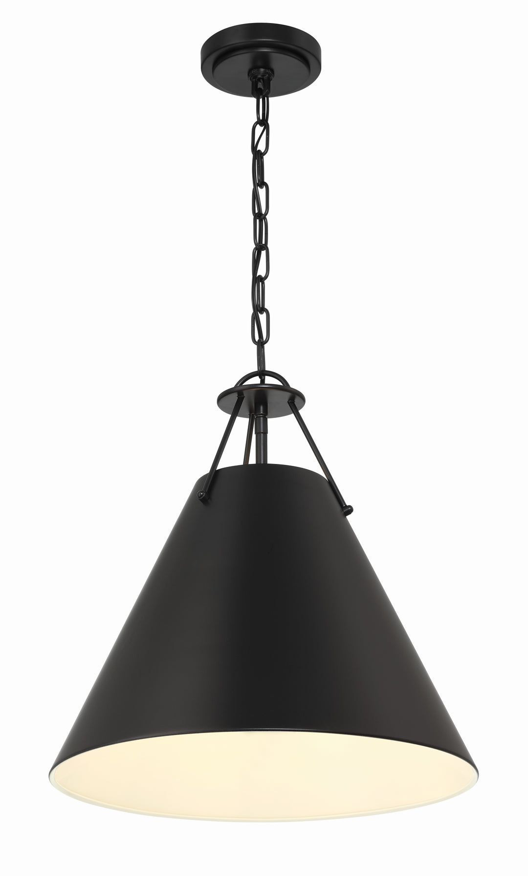 Crystorama Xavier 3 Light Matte Black Pendant