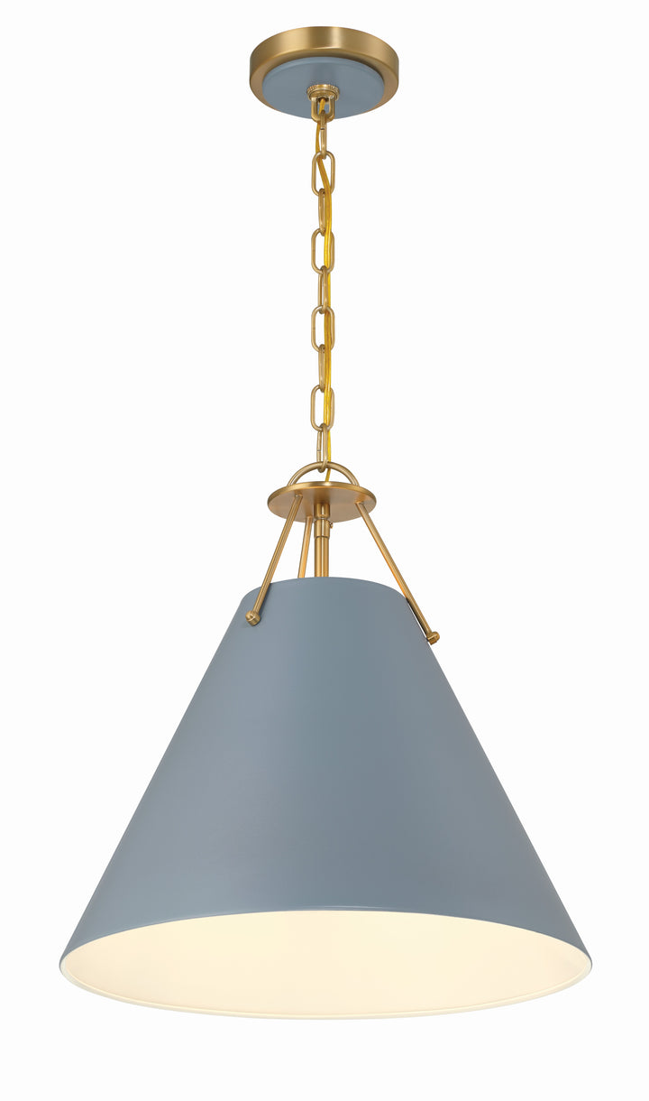 Crystorama Xavier 3 Light Matte Black Pendant