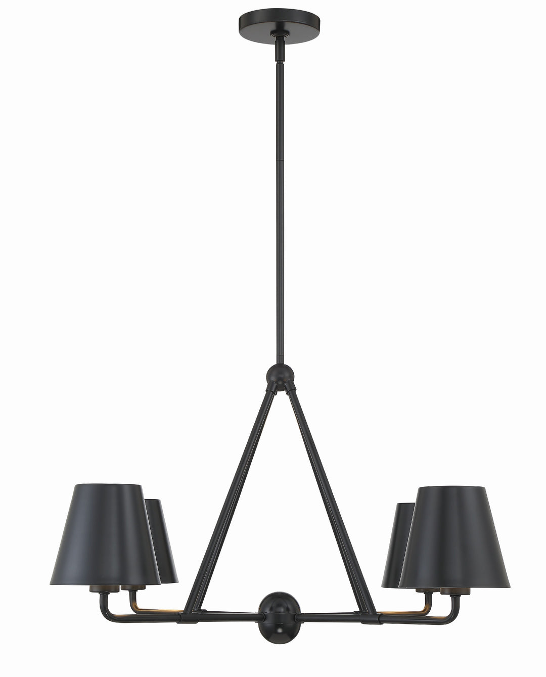 Crystorama Xavier 4 Light Matte Black Chandelier