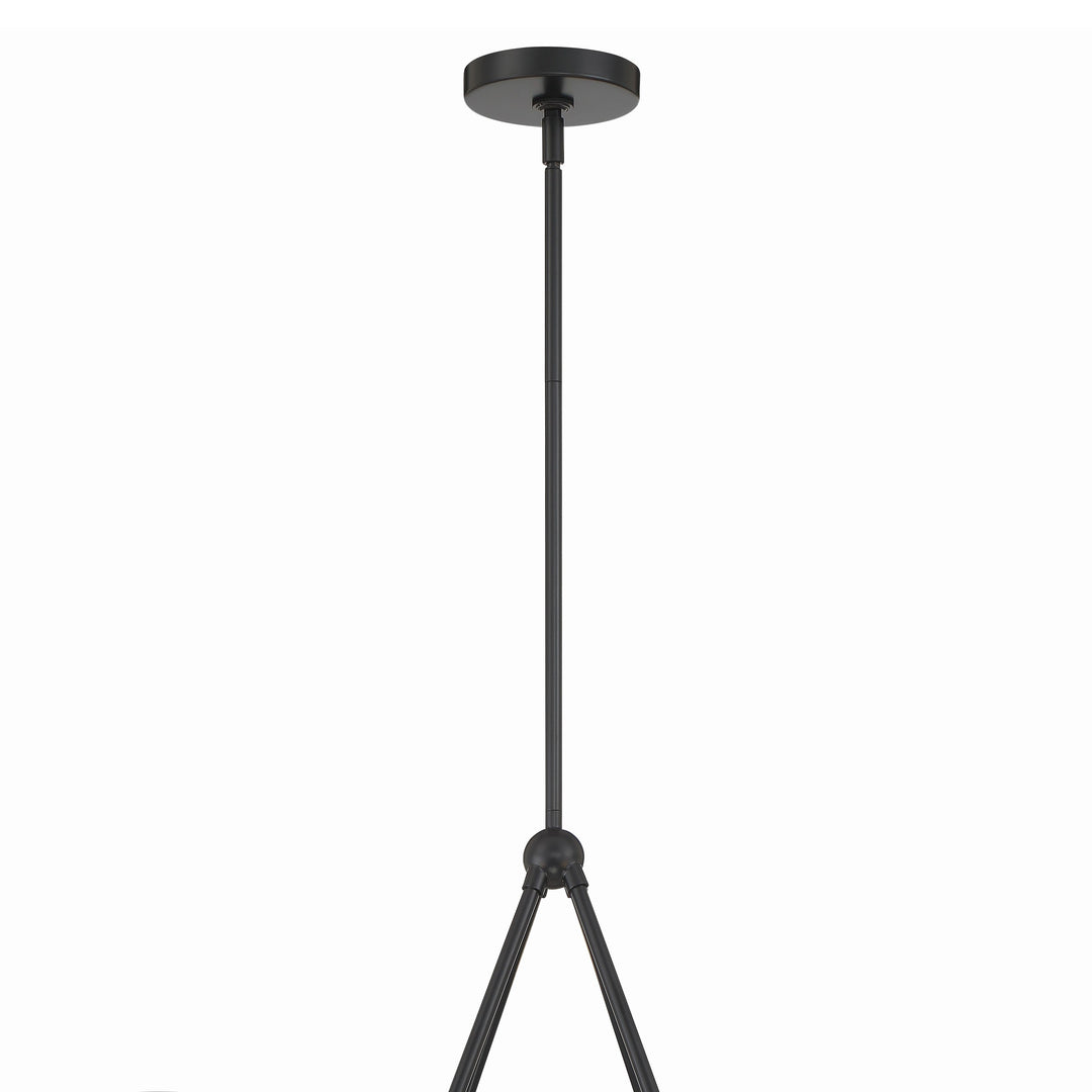 Crystorama Xavier 4 Light Matte Black Chandelier