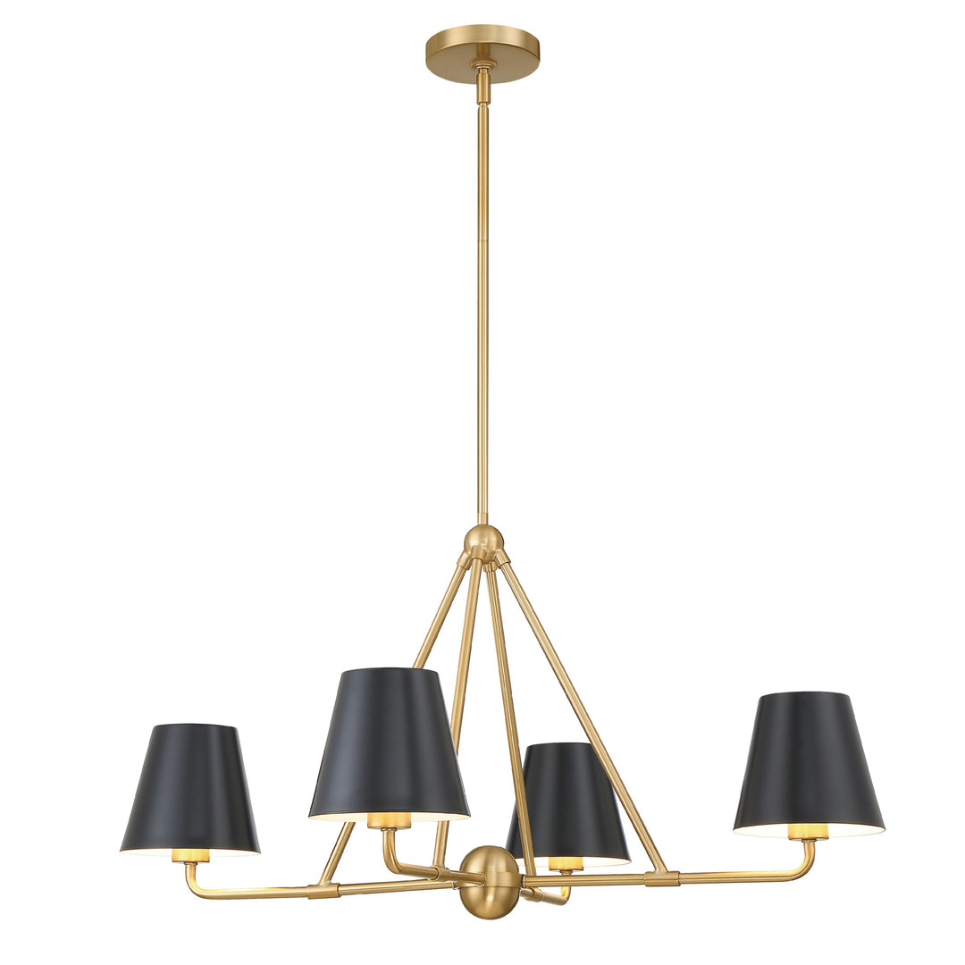 Xavier 4 Light Matte Black Chandelier