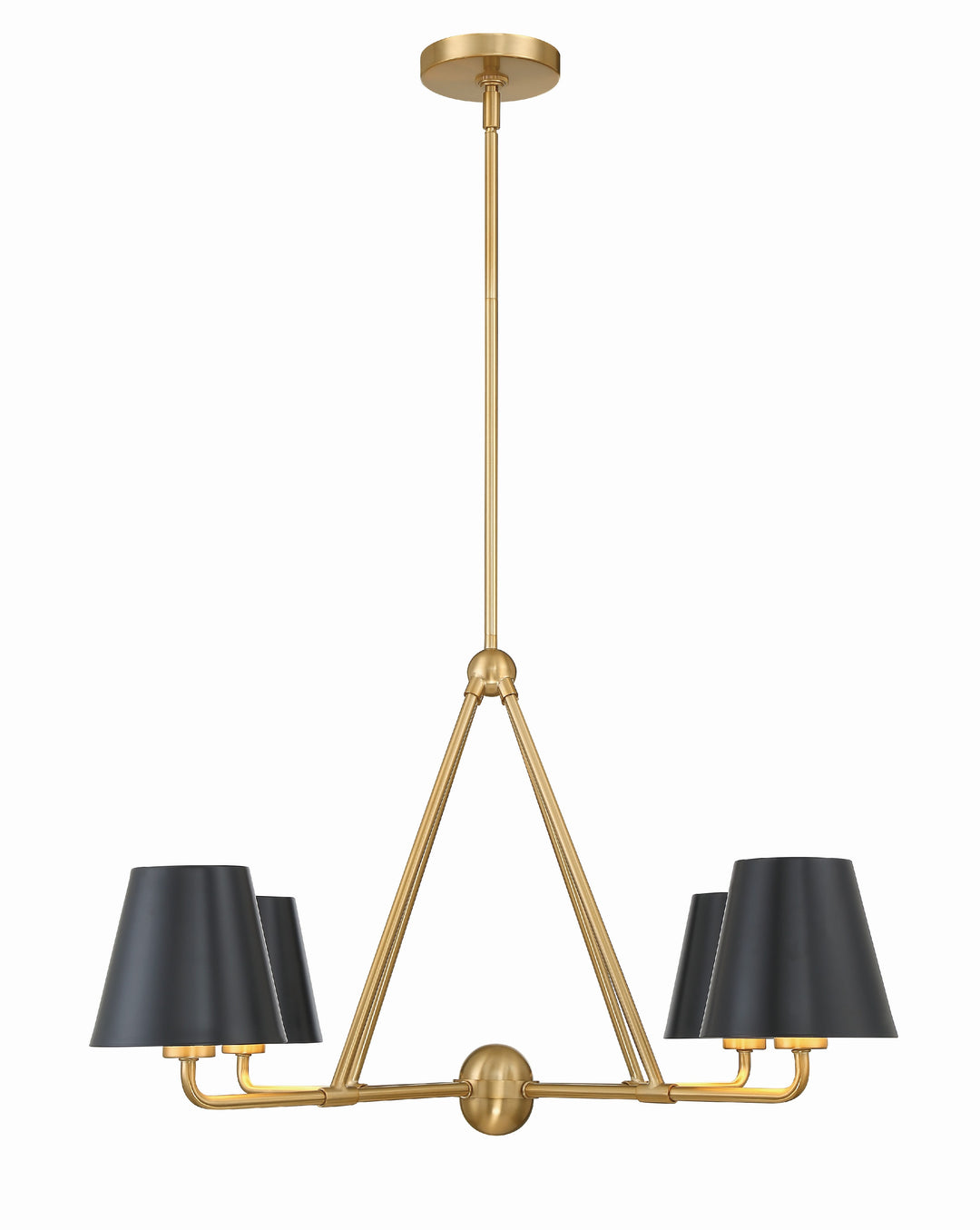 Crystorama Xavier 4 Light Matte Black Chandelier