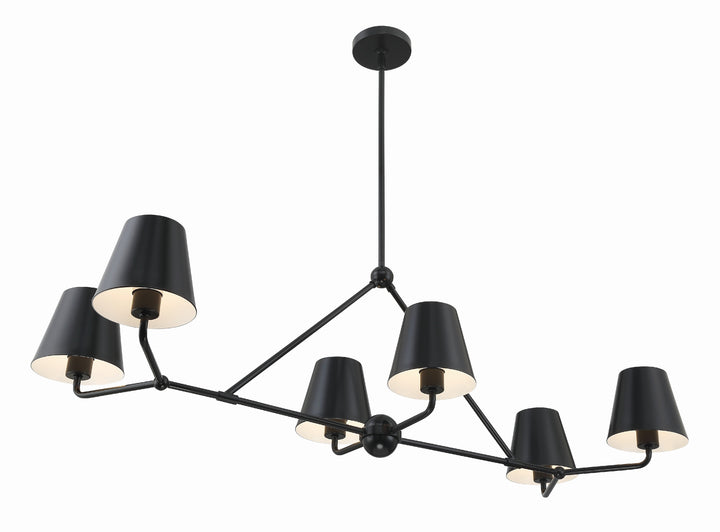 Crystorama Xavier 6 Light Matte Black Chandelier