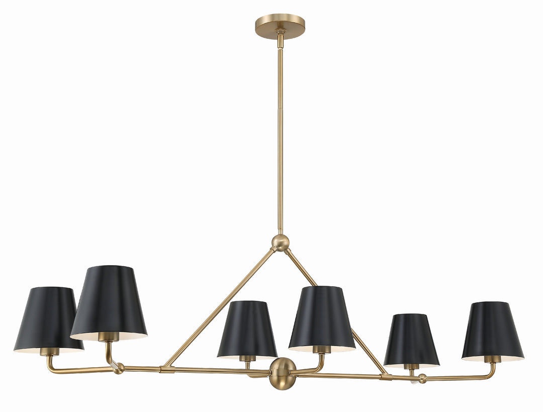 Crystorama Xavier 6 Light Matte Black Chandelier