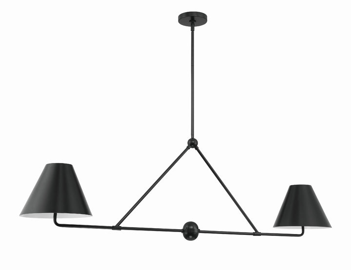 Crystorama Xavier 4 Light Matte Black Chandelier