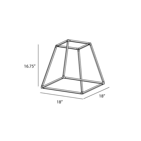 Z-Bar Pendant Rise Small Square