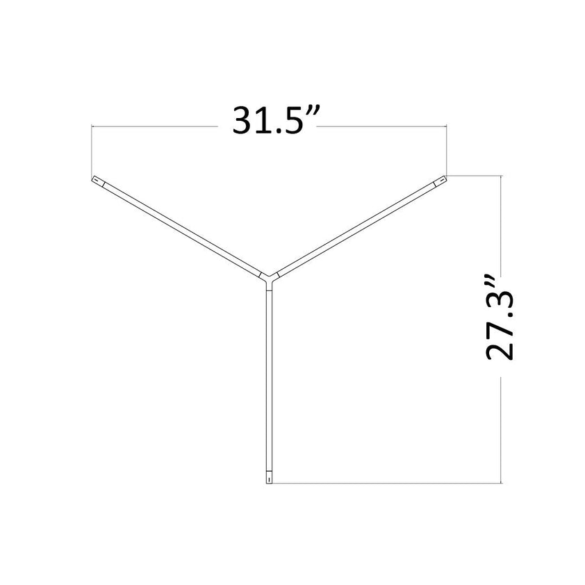 Z-Bar Pendant Small Trio, 16"