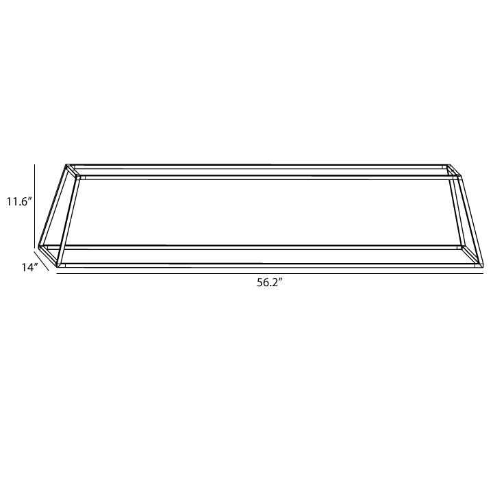 Z-Bar Pendant Rise Large Rectangle