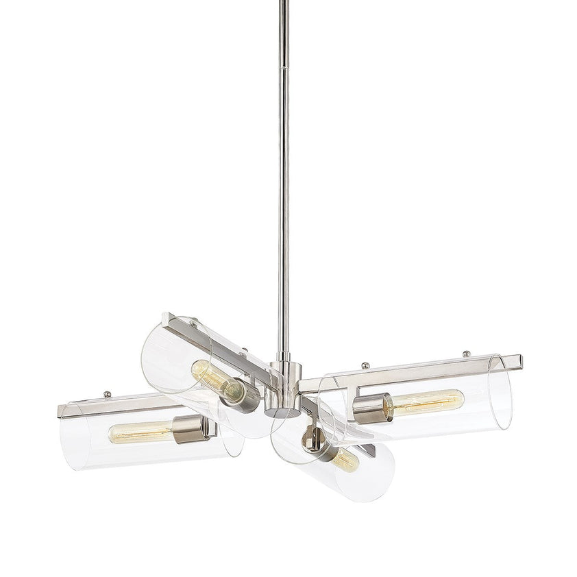 Ariel Chandelier 28" - Polished Nickel