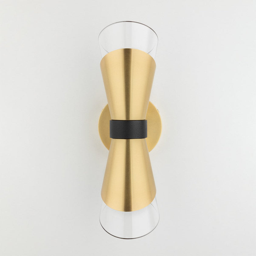 Angie Wall Sconce 10" - Aged Brass/Dusk Black