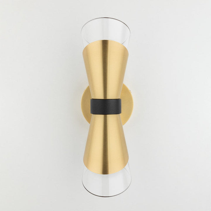 Angie Wall Sconce 15" - Aged Brass/Dusk Black