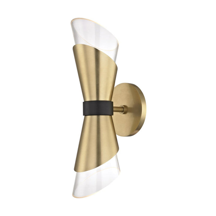 Angie Wall Sconce 15" - Aged Brass/Dusk Black