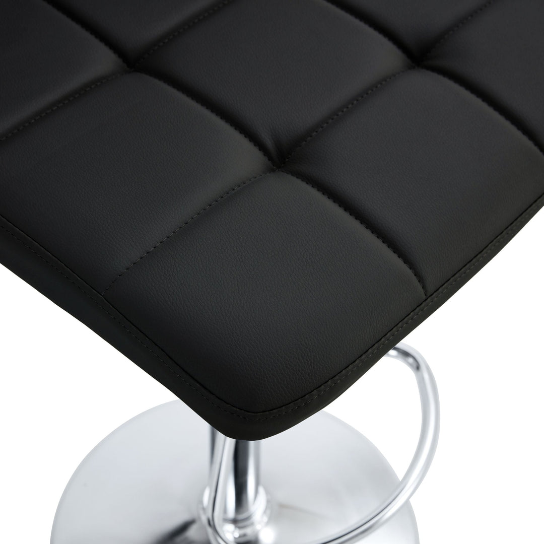 Mirage Chrome Couture Counter - Set of Two Stools // Black