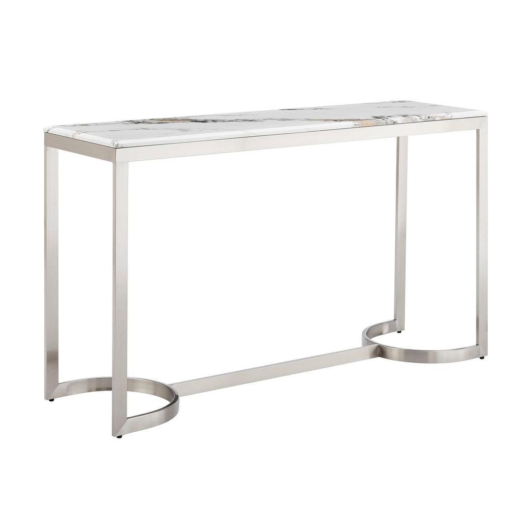 Finesse Decor Aristo Luxe Chrome Console Table