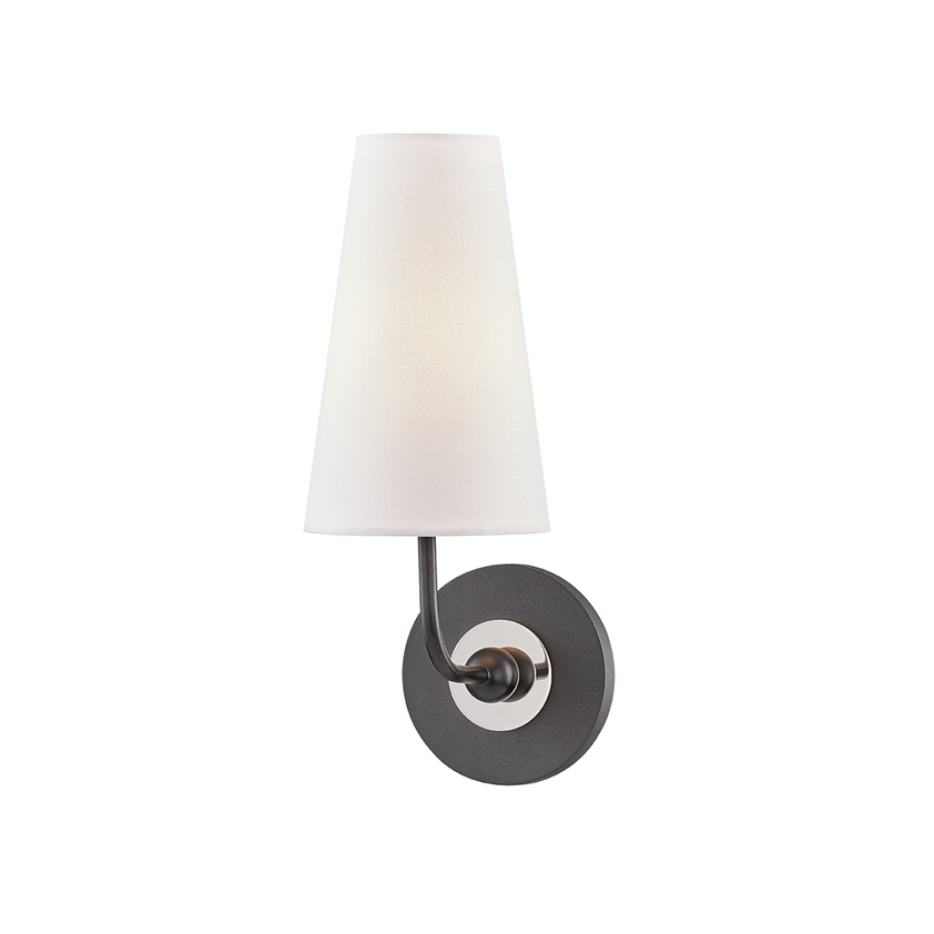 Merri Wall Sconce 5" - Polished Nickel/Dusk Black