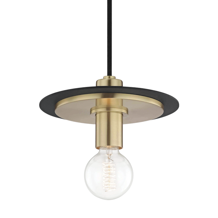 Milo Pendant 7" - Aged Brass/Dusk Black