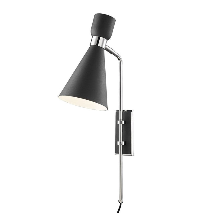 Willa Wall Sconce - Polished Nickel/Dusk Black