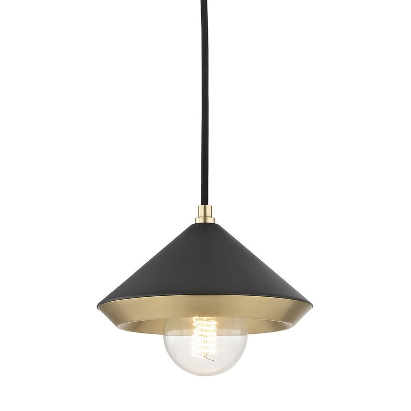 Marnie Pendant 7" - Aged Brass/Dusk Black