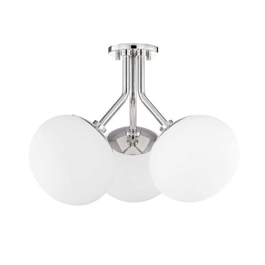 Estee Semi Flush - Polished Nickel