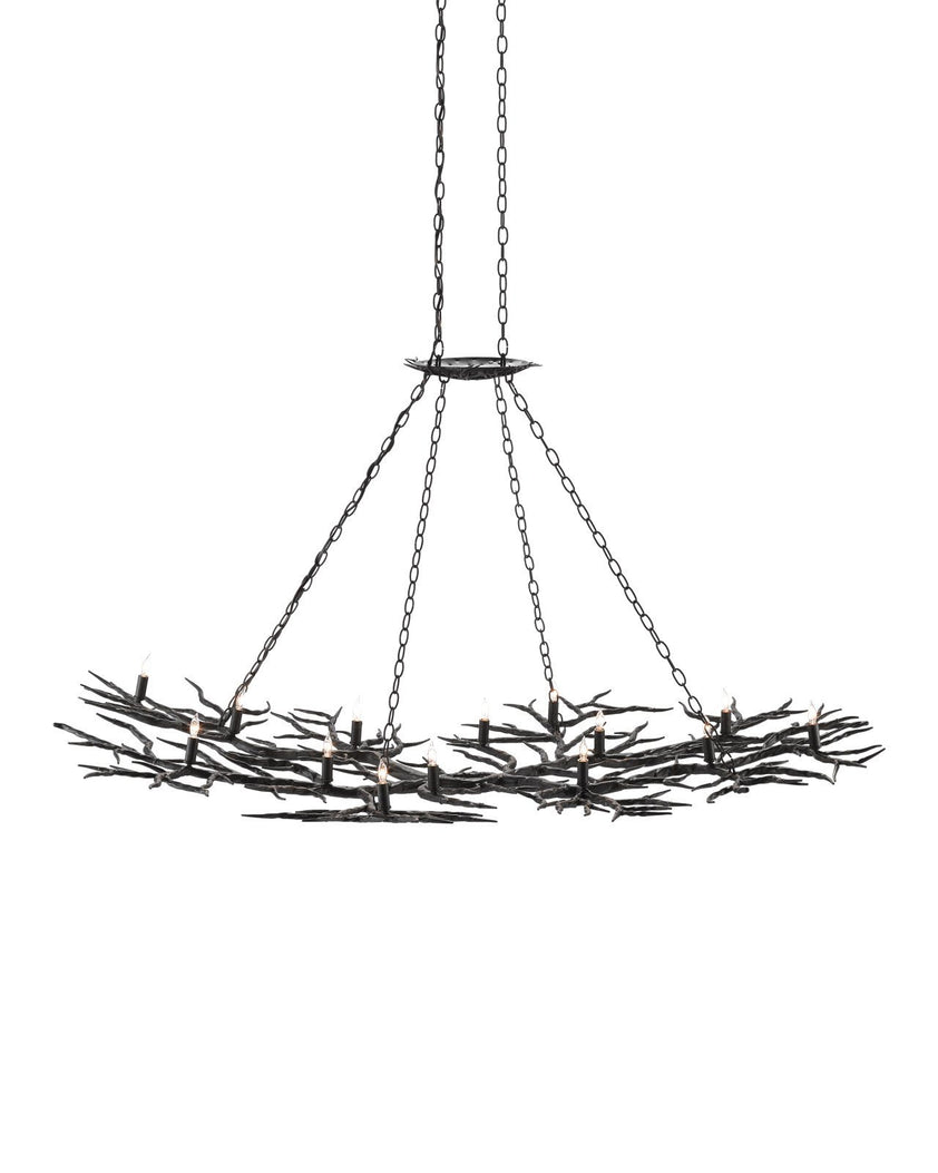 Rainforest Large Bronze Chandelier, Rustic Bronze