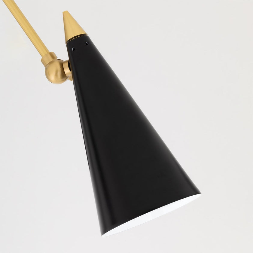 Moxie Semi Flush - Aged Brass/Dusk Black