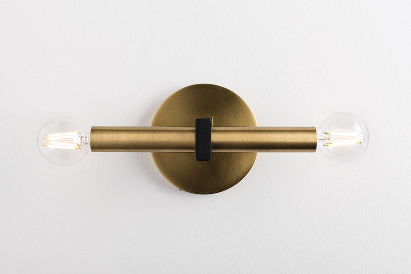 Colette Wall Sconce - Aged Brass/Dusk Black