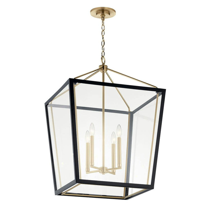 Delvin Light Foyer Pendant with Clear Glass