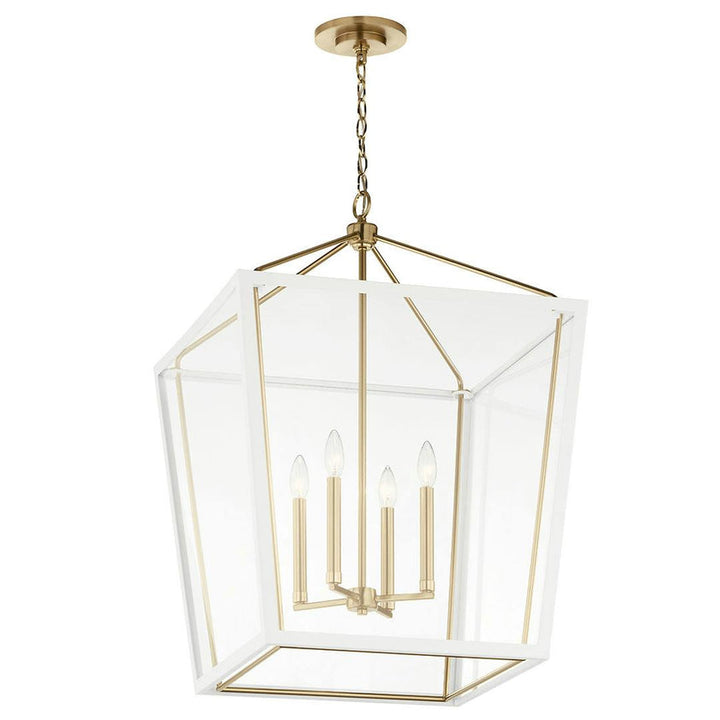 Delvin Light Foyer Pendant with Clear Glass