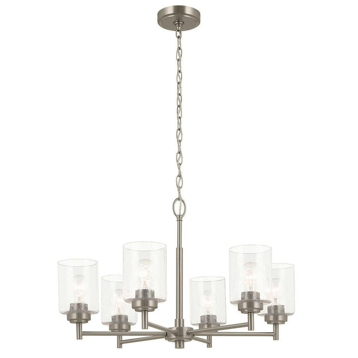 Winslow Light Chandelier with Clear Seeded Glass