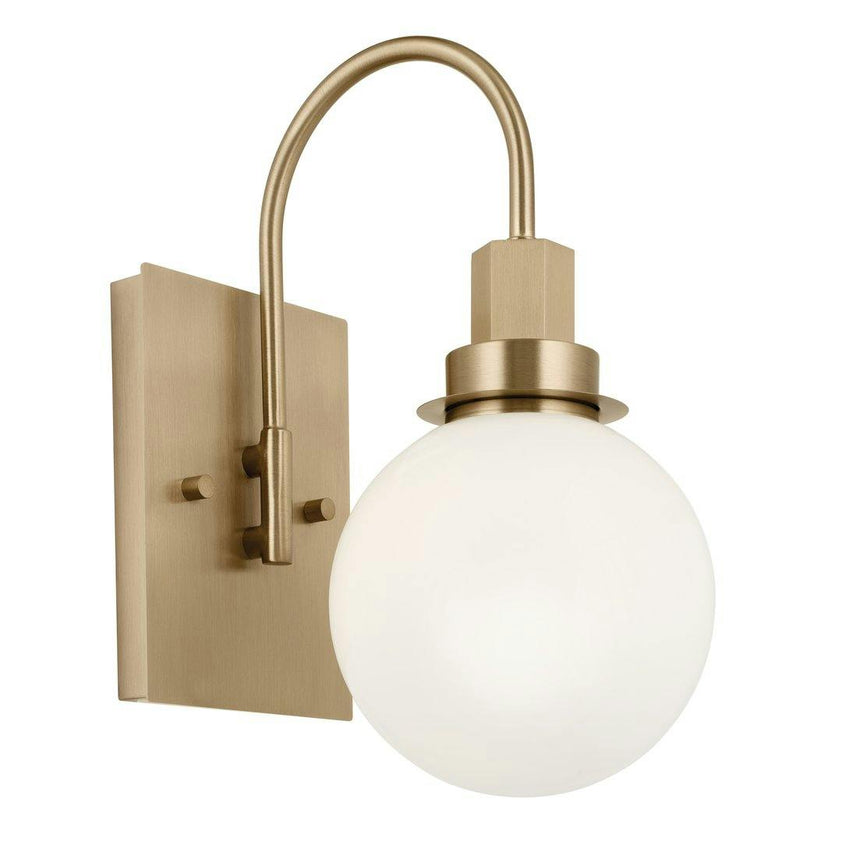 Hex Light Wall Sconce with Opal Glass