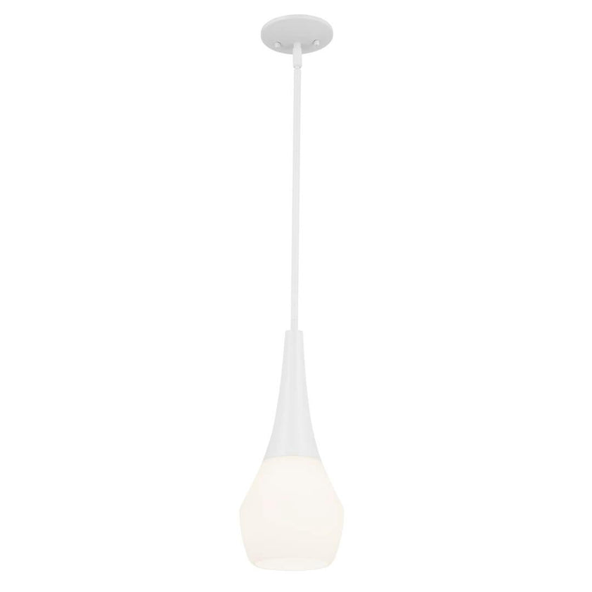 Deela Light Pendant with Satin Etched Cased Opal Glass