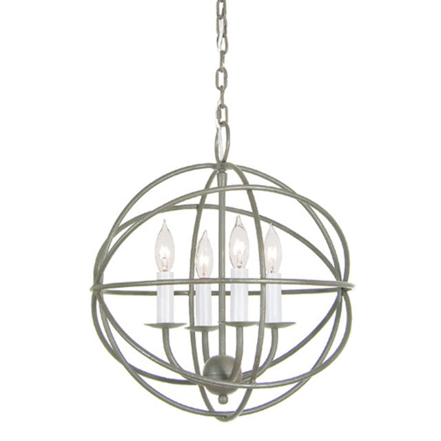 Four light globe chandelier