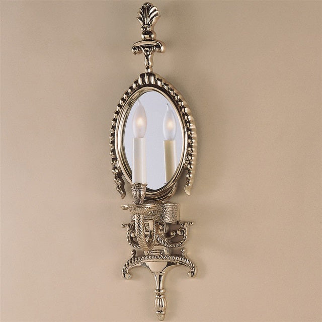 One light cast brass antique mirror Sconces