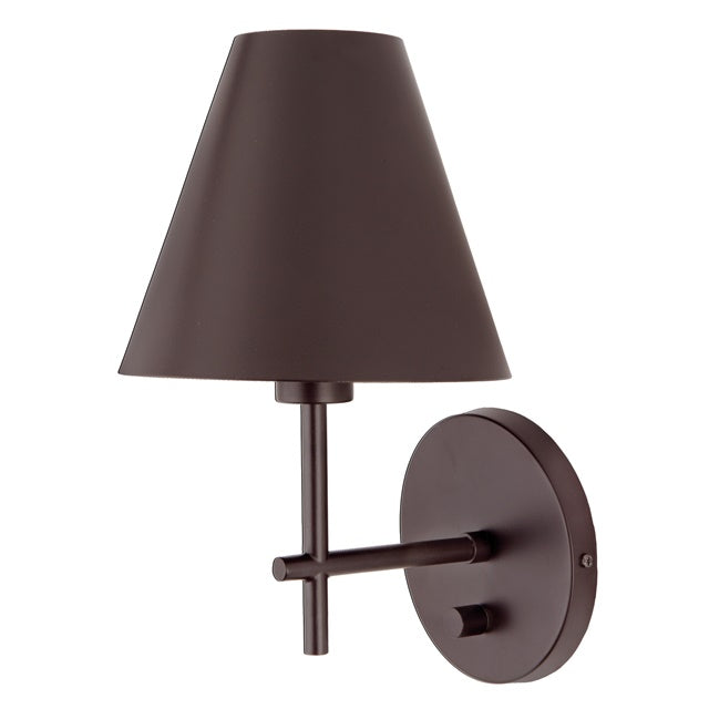 Somerset One Light Office Sconce with Metal Shade