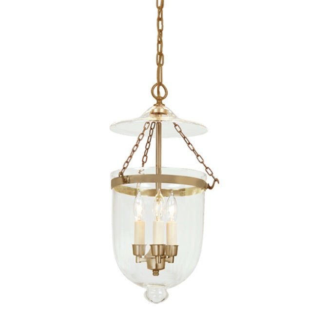 Medium bell jar lantern with clear glass