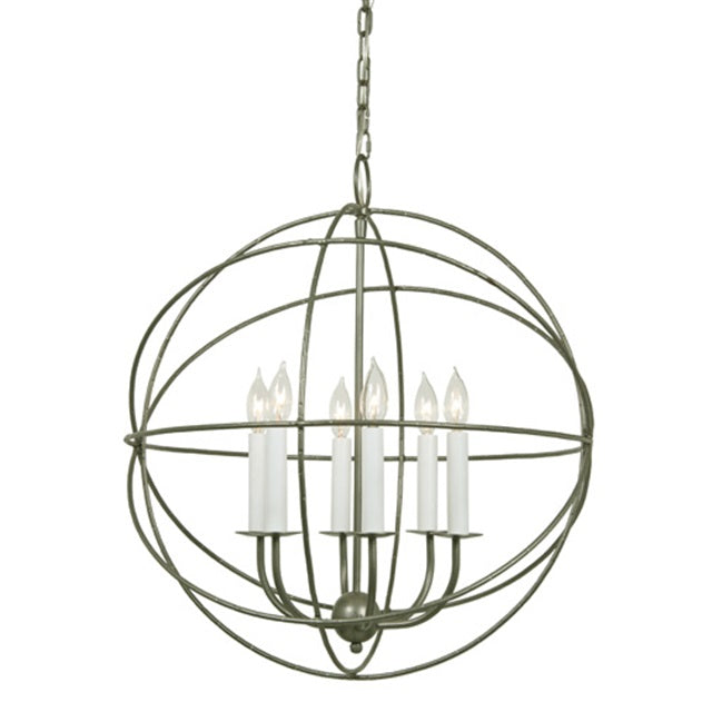 Six light globe chandelier