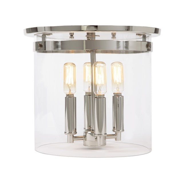 Roxbury Four Light Cylinder Glass Flushmount