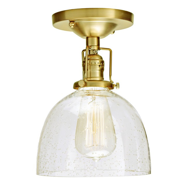 One light Union Square Clear Bubble Madison ceiling mount glass shade