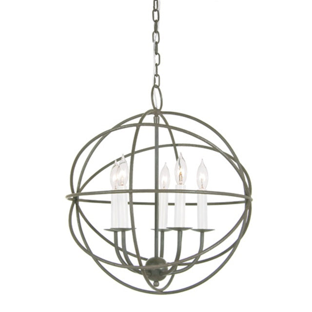 Five light globe chandelier