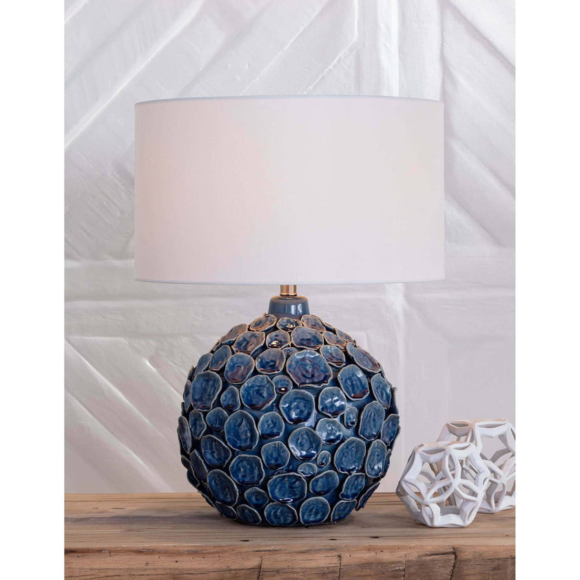 Lucia Ceramic Table Lamp - Blue