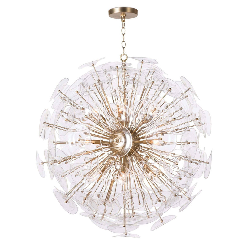 Poppy Glass Chandelier Large - Clear