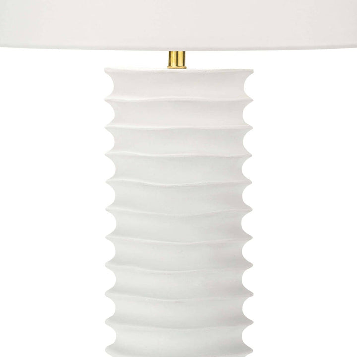 Nabu Metal Column Table Lamp - White